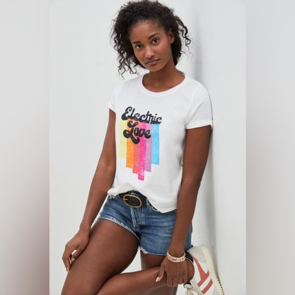 Anthropologie Electric Love tee. EUC Sz M - Picture 2 of 3